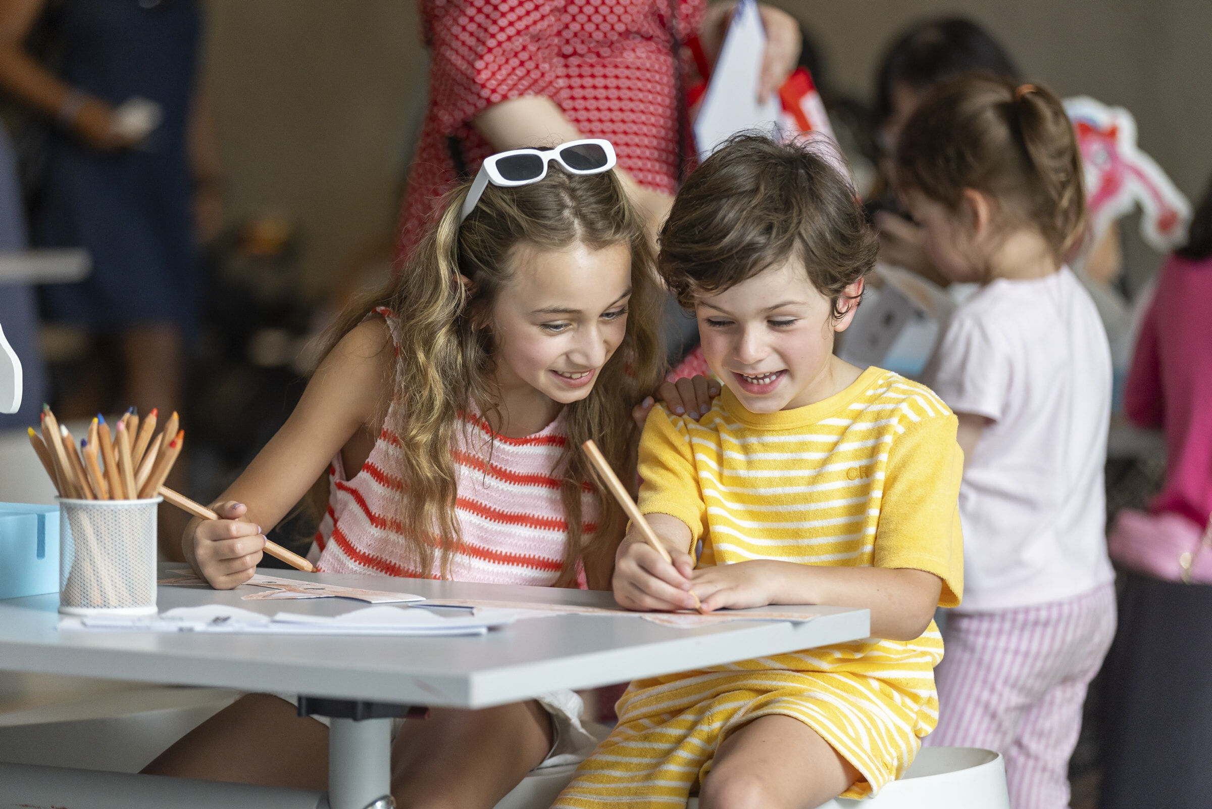 Children enjoying drawing and making together.  Photo_ Tom Ross
