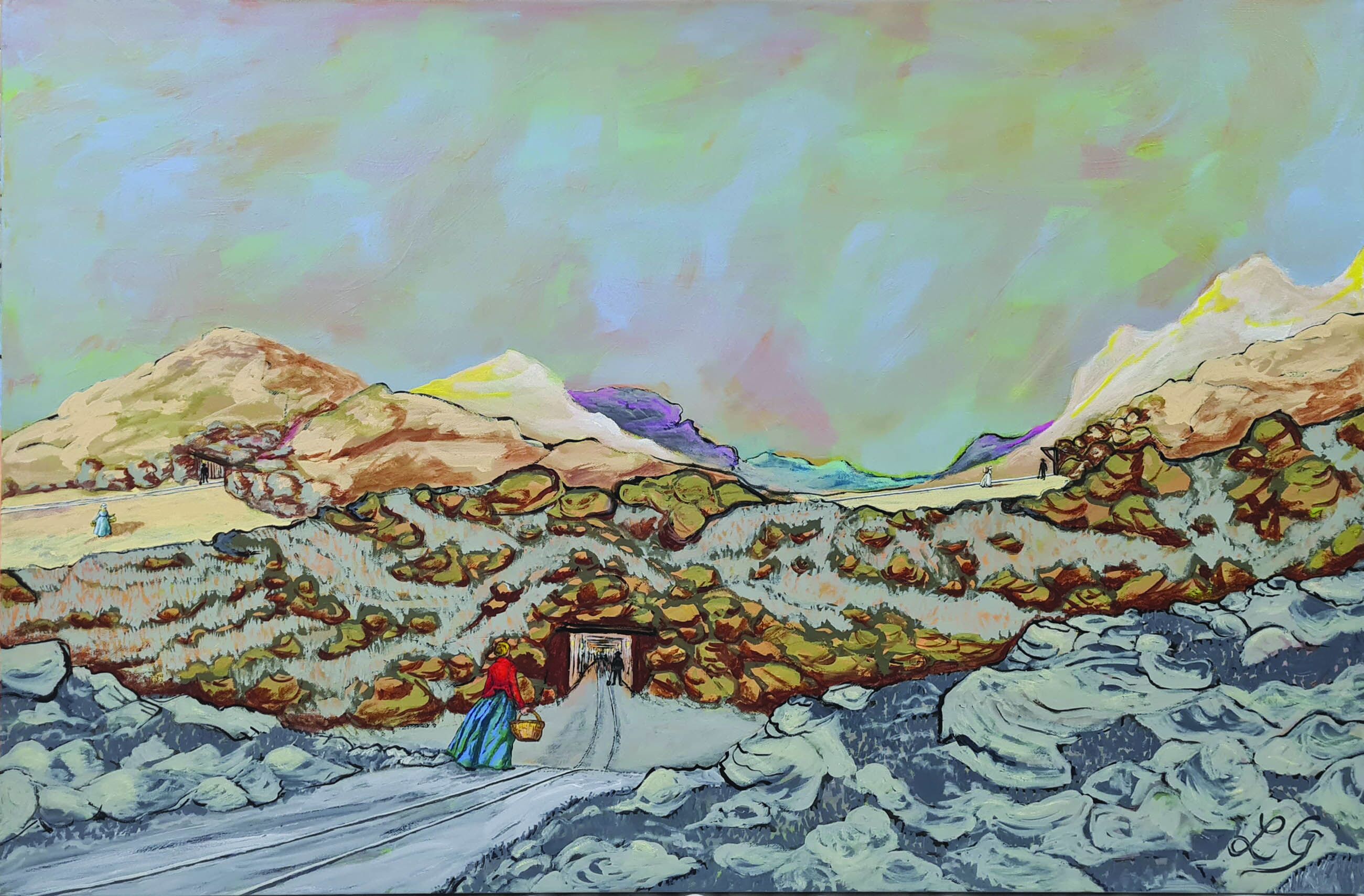  Linda Gallus, Sustenance 2025 (detail), acrylic on canvas. 91cm x 61cm