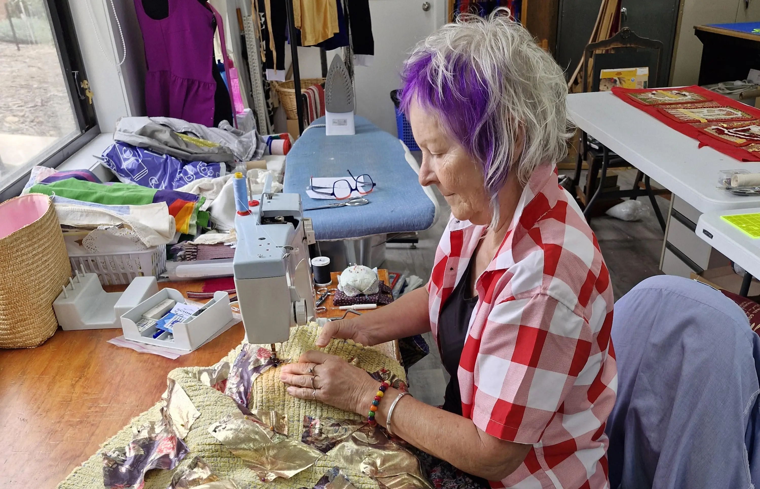 Flossie in her studio