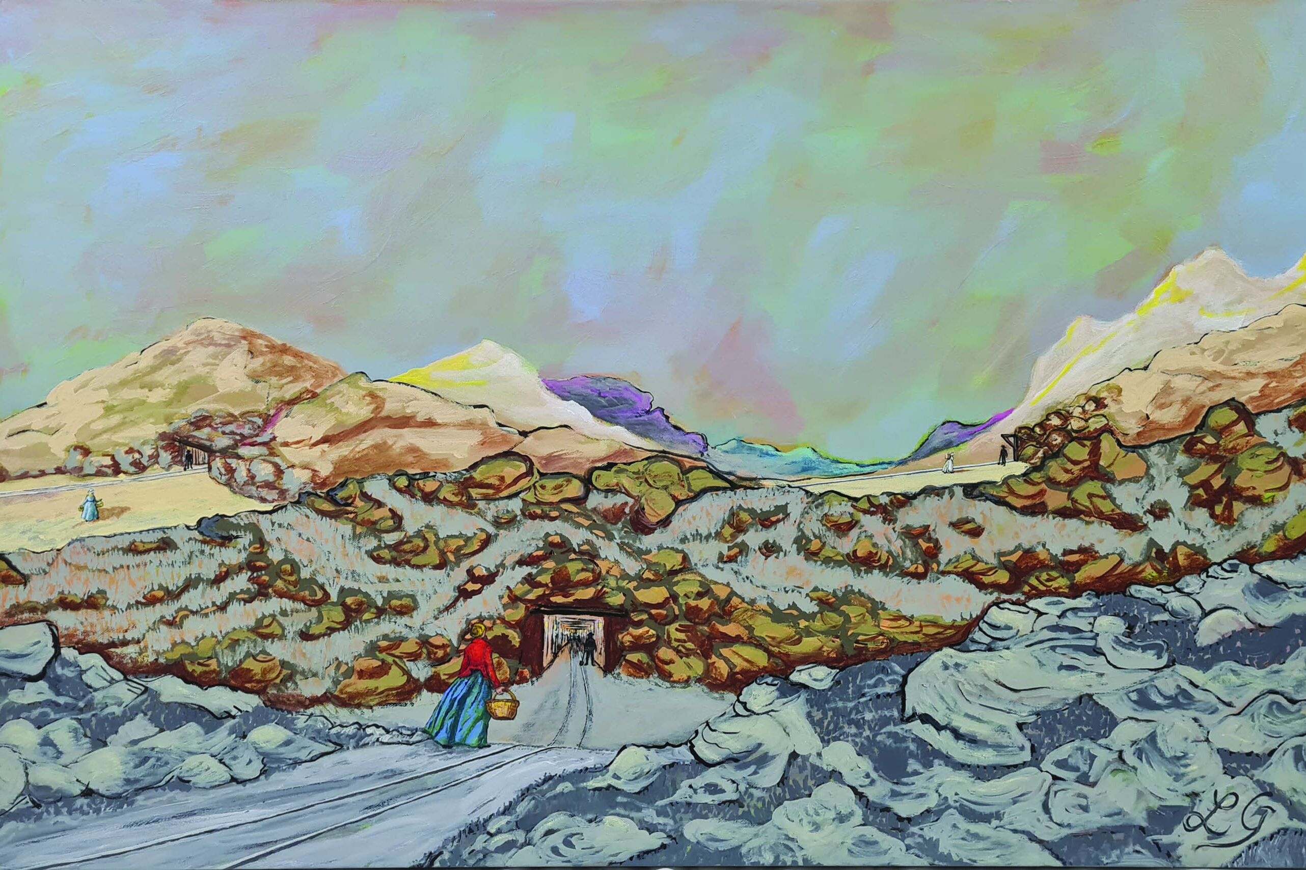  Linda Gallus, Sustenance 2025 (detail), acrylic on canvas. 91cm x 61cm