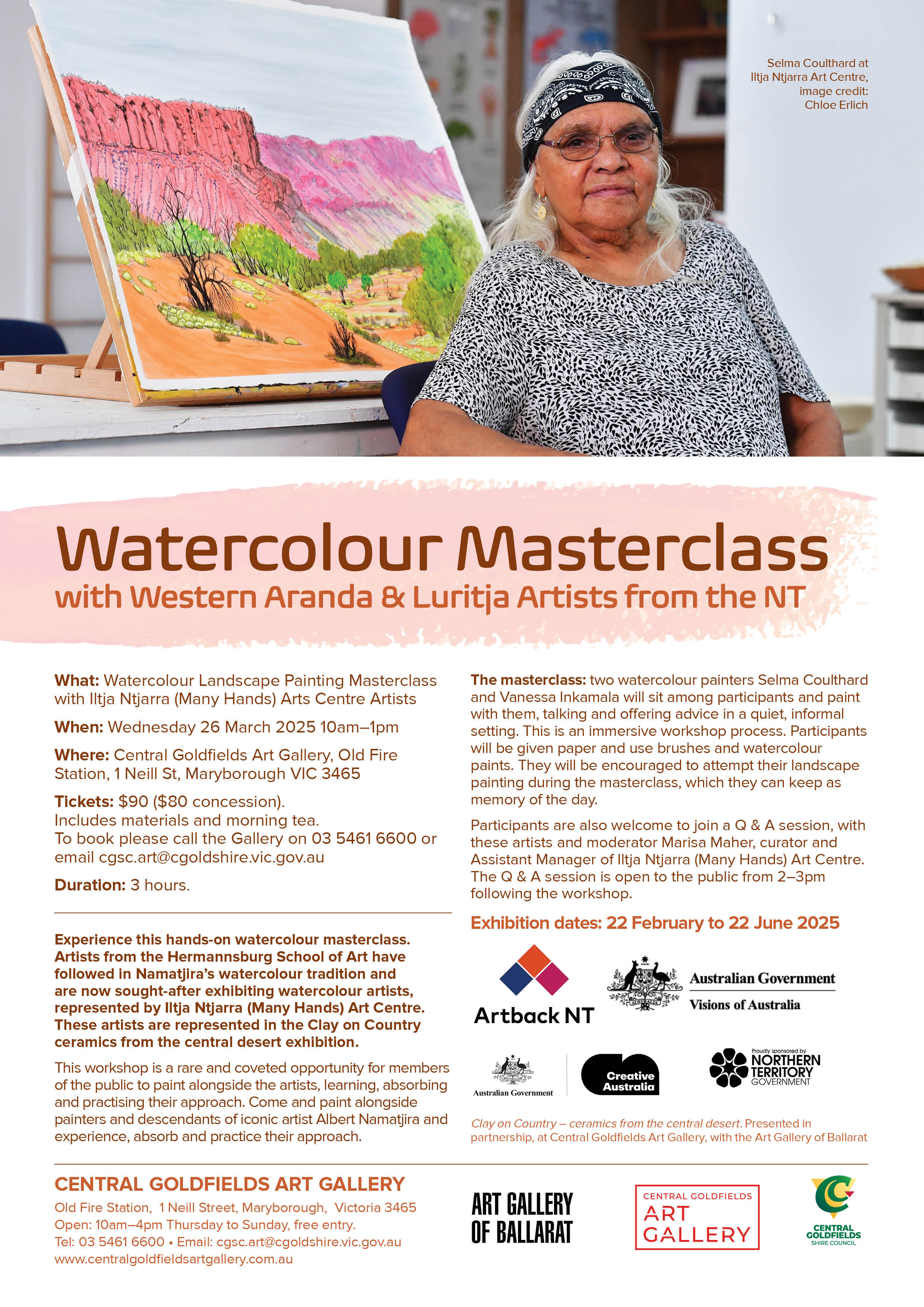 Clay on Country Watercolour Masterclass A4 Flyer_v06